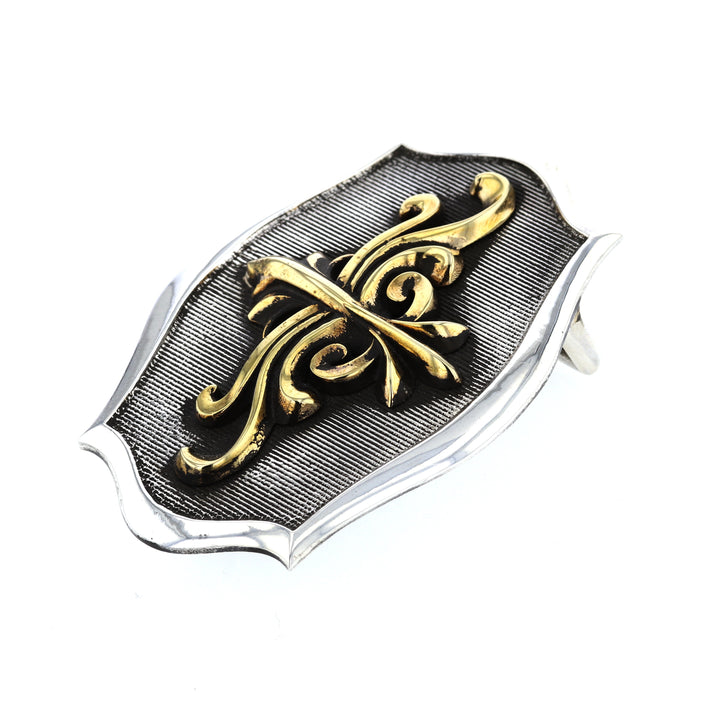 king baby scroll shield belt buckle