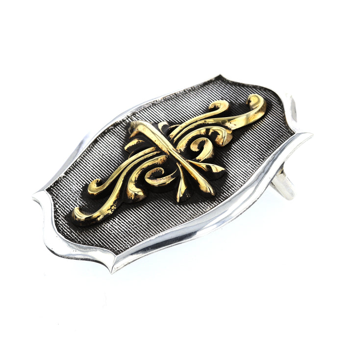 king baby scroll shield belt buckle