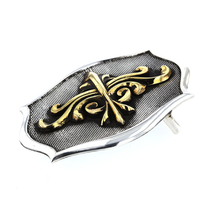 king baby scroll shield belt buckle