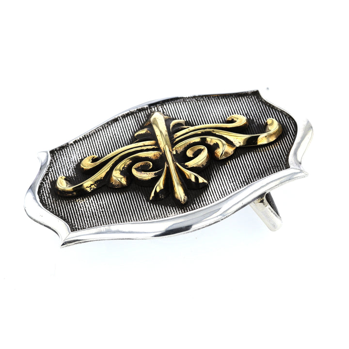 king baby scroll shield belt buckle