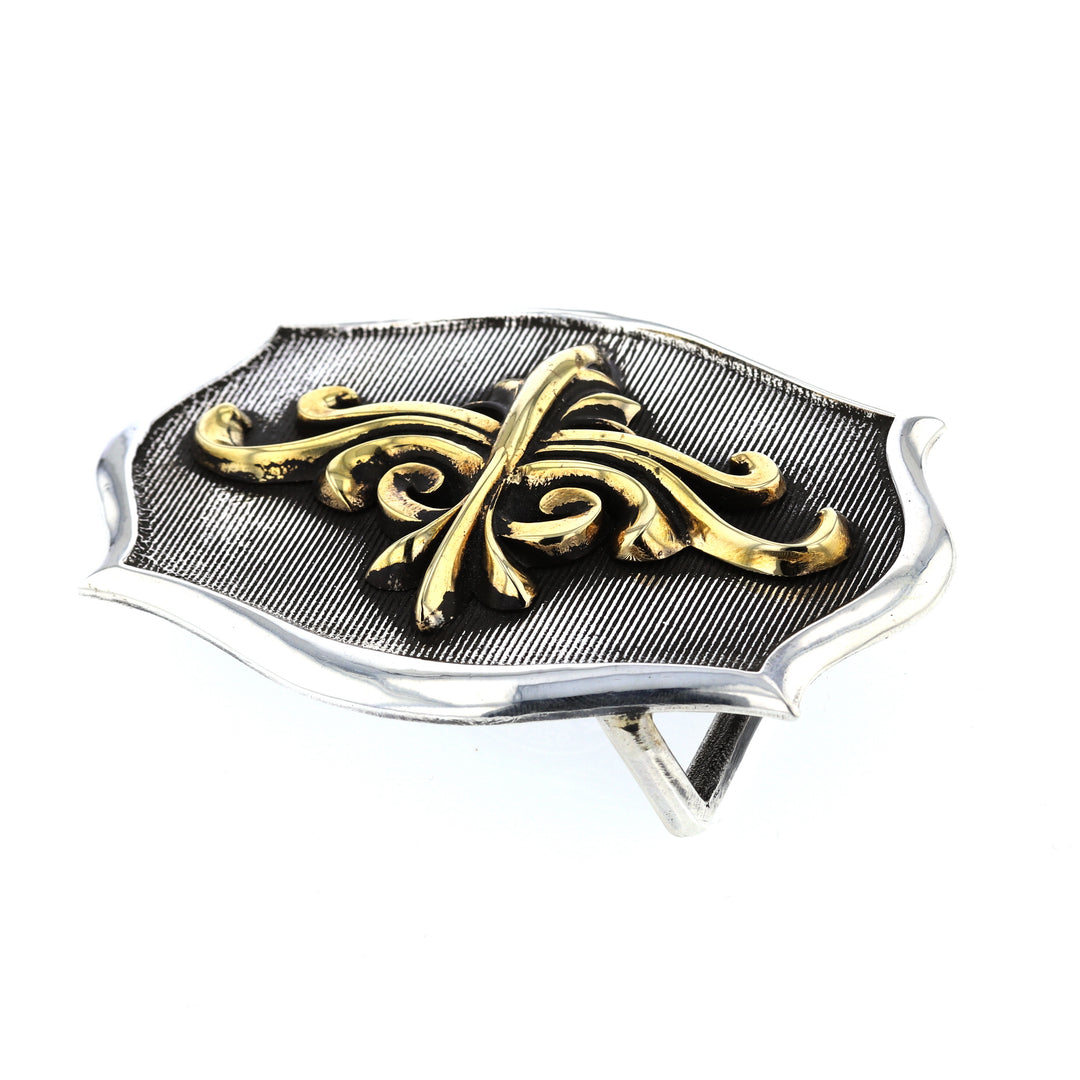 king baby scroll shield belt buckle