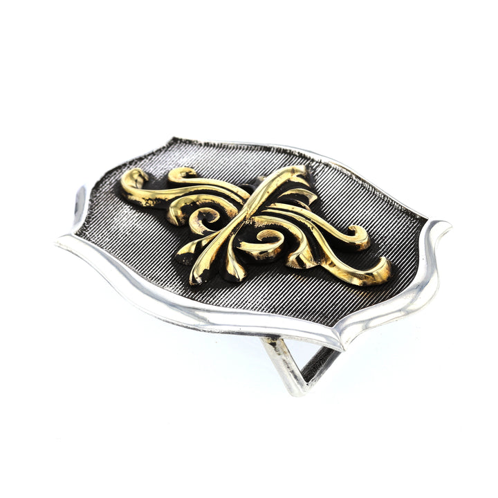 king baby scroll shield belt buckle