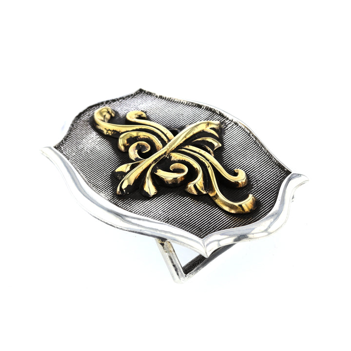 king baby scroll shield belt buckle