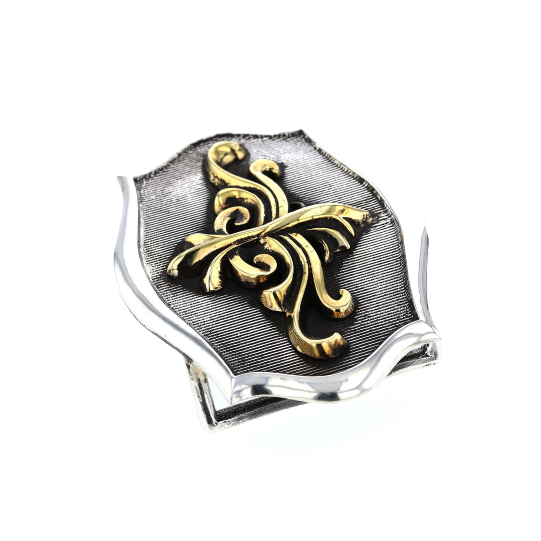 king baby scroll shield belt buckle