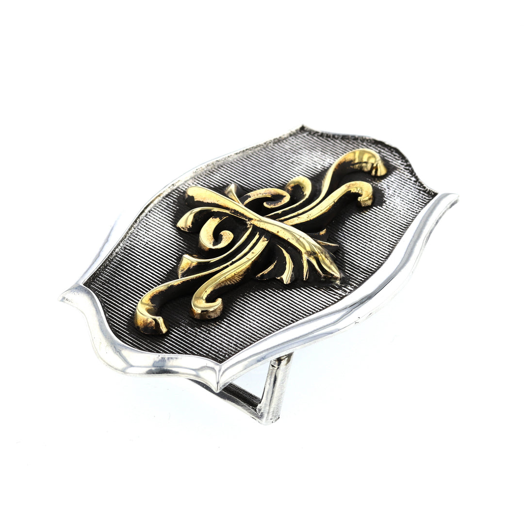 king baby scroll shield belt buckle