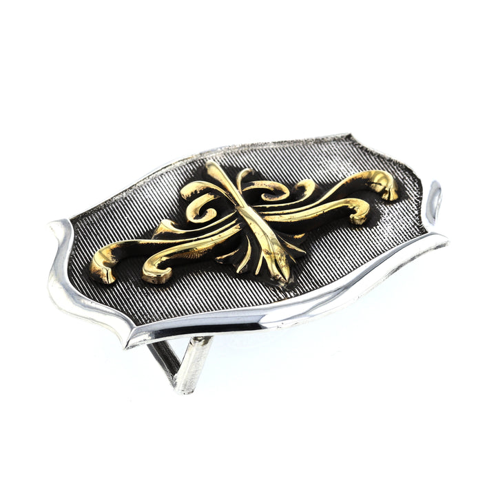 king baby scroll shield belt buckle