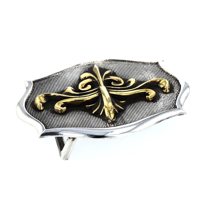 king baby scroll shield belt buckle