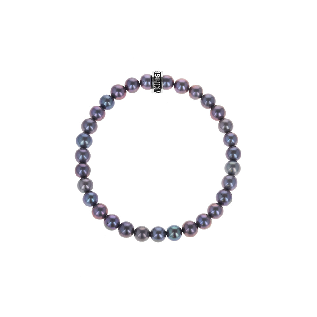 6mm Grey Pearl Bracelet