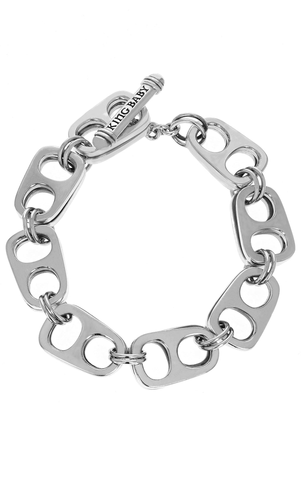 Large Double Layer Pop Top Bracelet with T-Bar