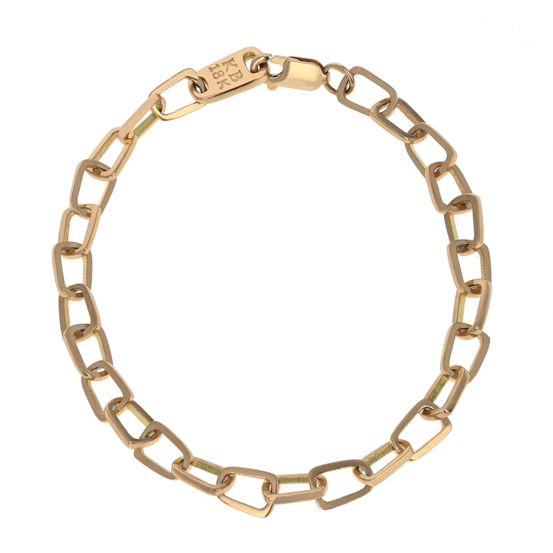 18K Gold Pop Top Cut Out Bracelet