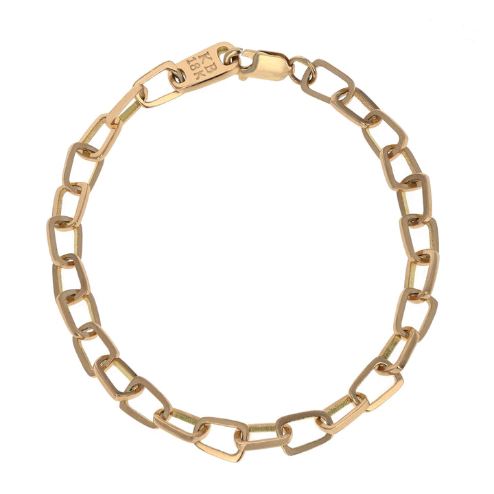 18K Gold Pop Top Cut Out Bracelet