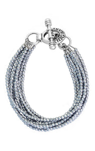 King Baby Eight Strand Hematite Bead Bracelet with Mini Toggle Clasp