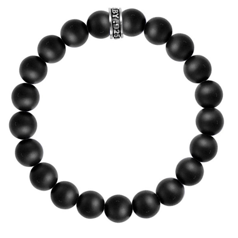 10mm Onyx Bead Bracelet