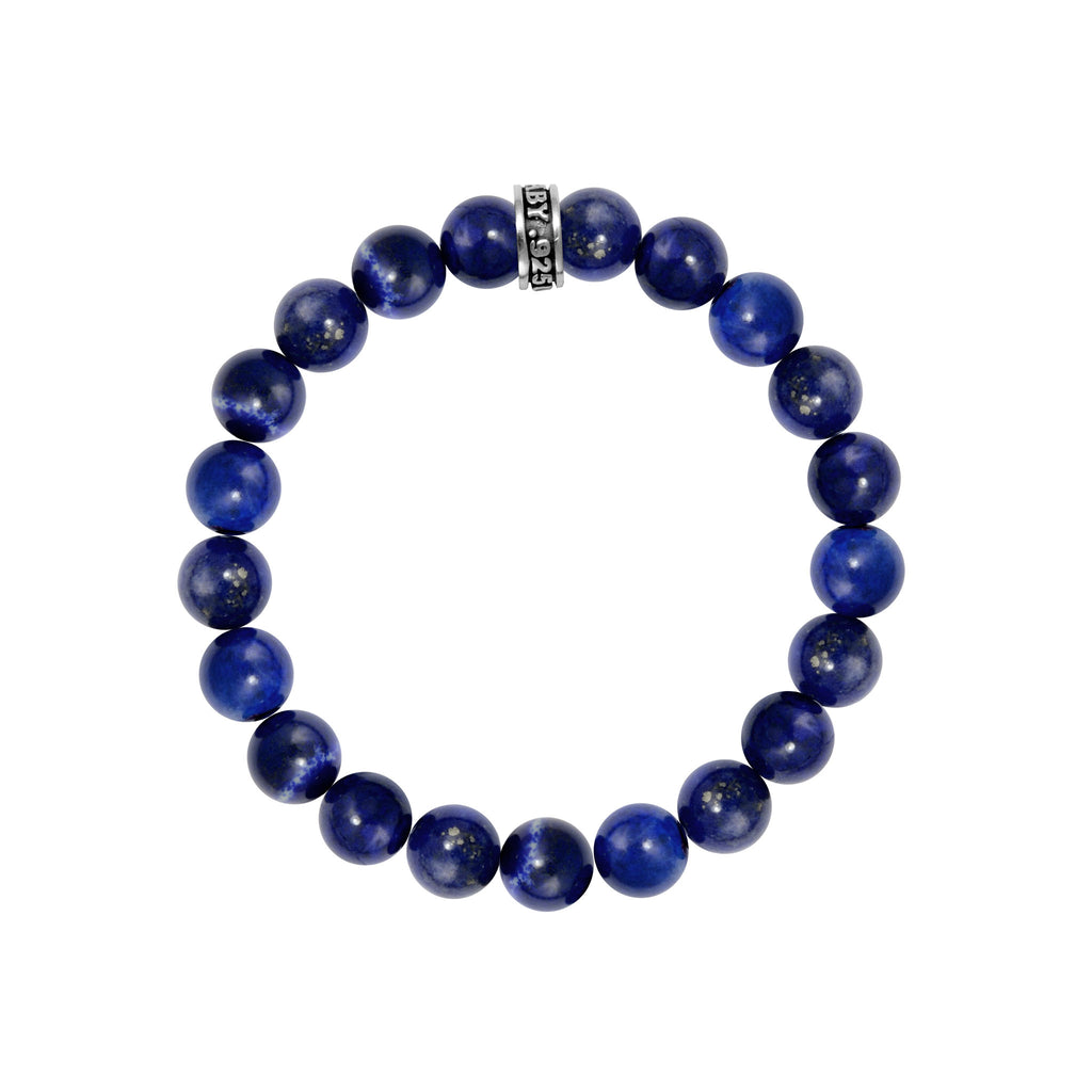 10mm Lapis Bead Bracelet