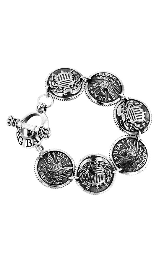 Large Eagle and Shield Concho Bracelet