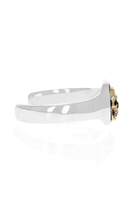 king baby new classics skull cuff with gold alloy