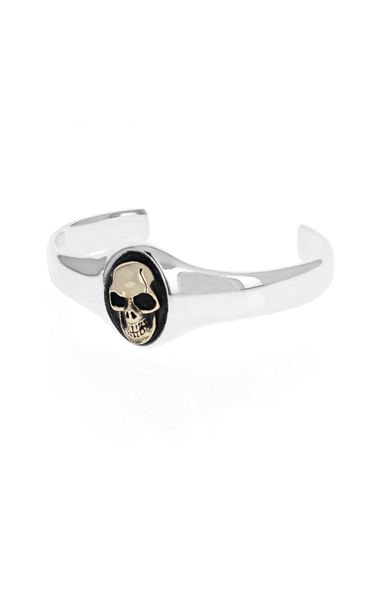 king baby new classics skull cuff with gold alloy