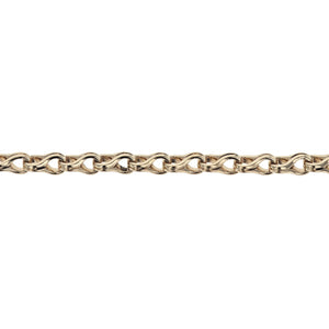 10K Yellow Gold Small Twisted Eight Link Bracelet