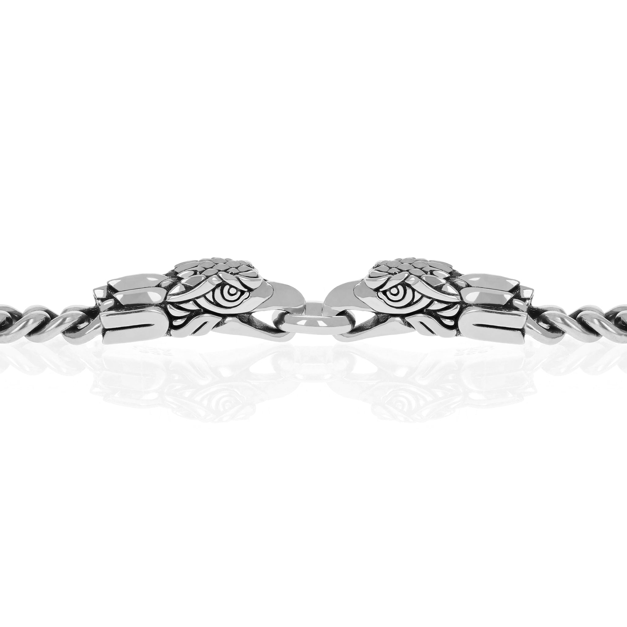 Gucci Sterling Silver 925 Rolo Chain Bracelet With Two Dog Tags | Chairish