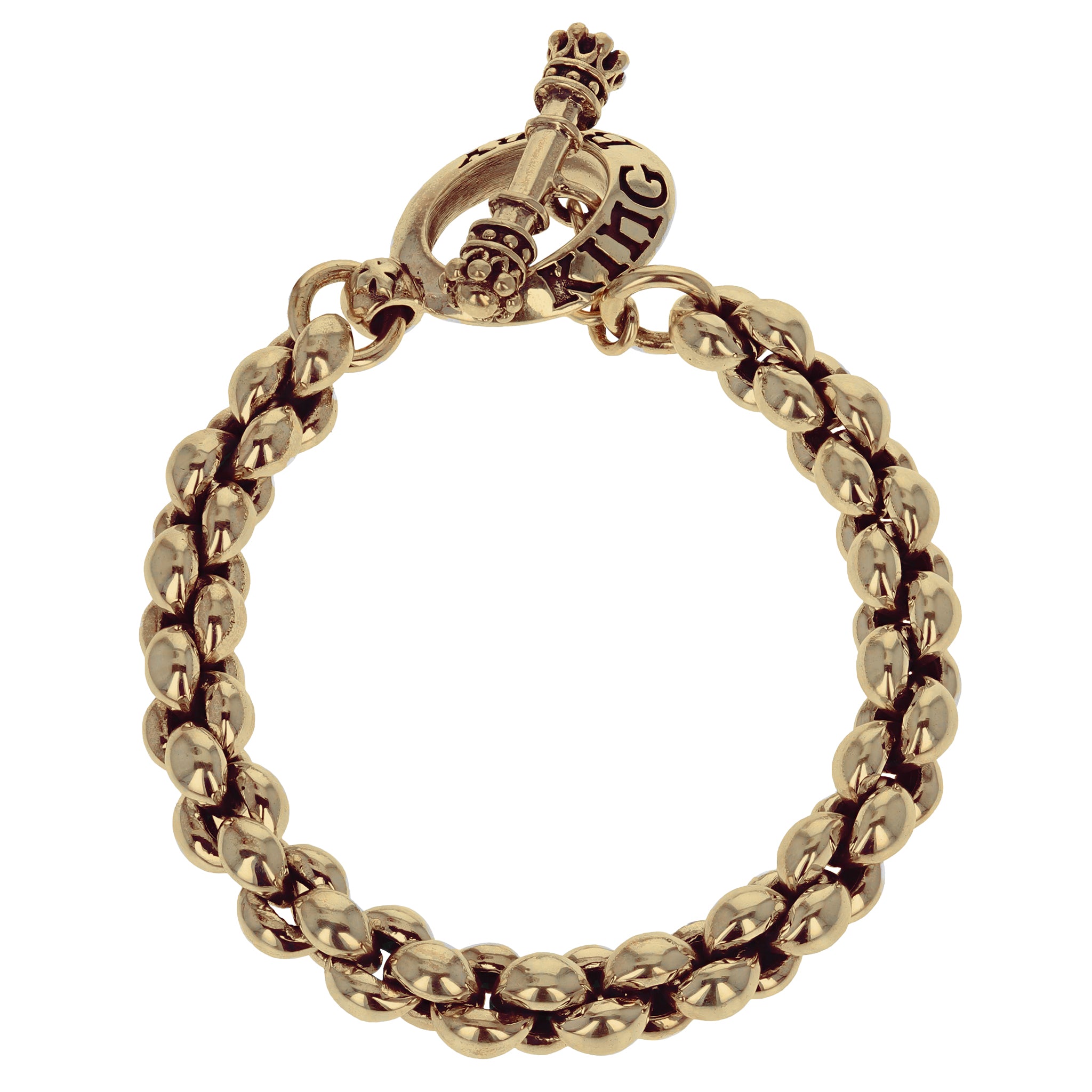 Product shot of 10k Gold Large Infinity Link Bracelet