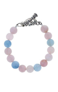 aquamarine king baby bracelet with sterling silver