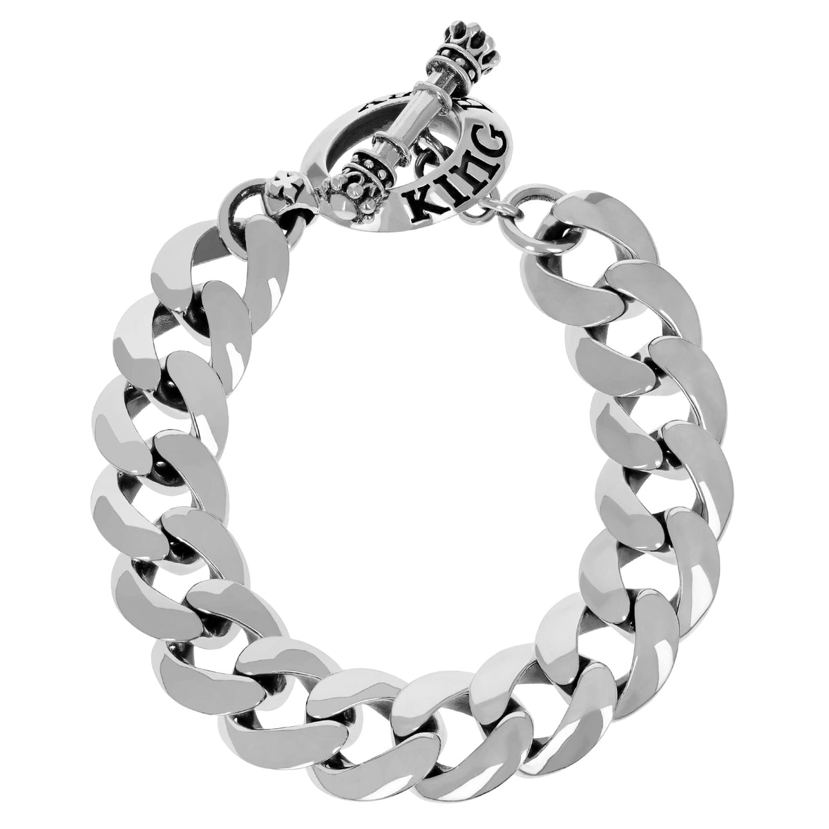 Smooth Link Bracelet w/ T-Bar and Toggle – King Baby