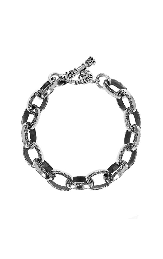 King Baby Textured Link Bracelet with Toggle