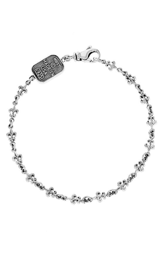 king baby small fleur de lis chain bracelet