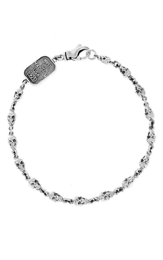 king baby small skull chain bracelet