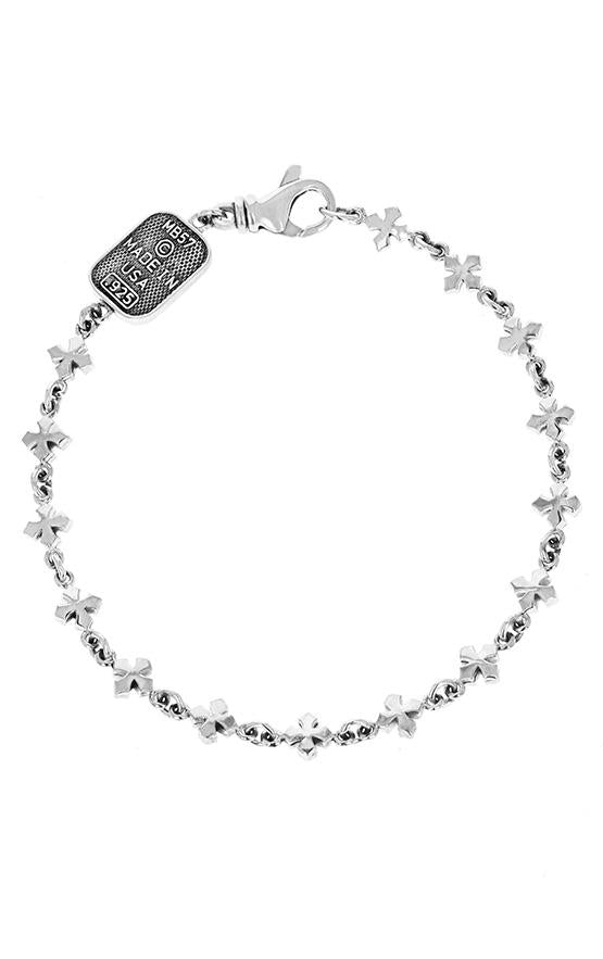 king baby small mb cross chain bracelet