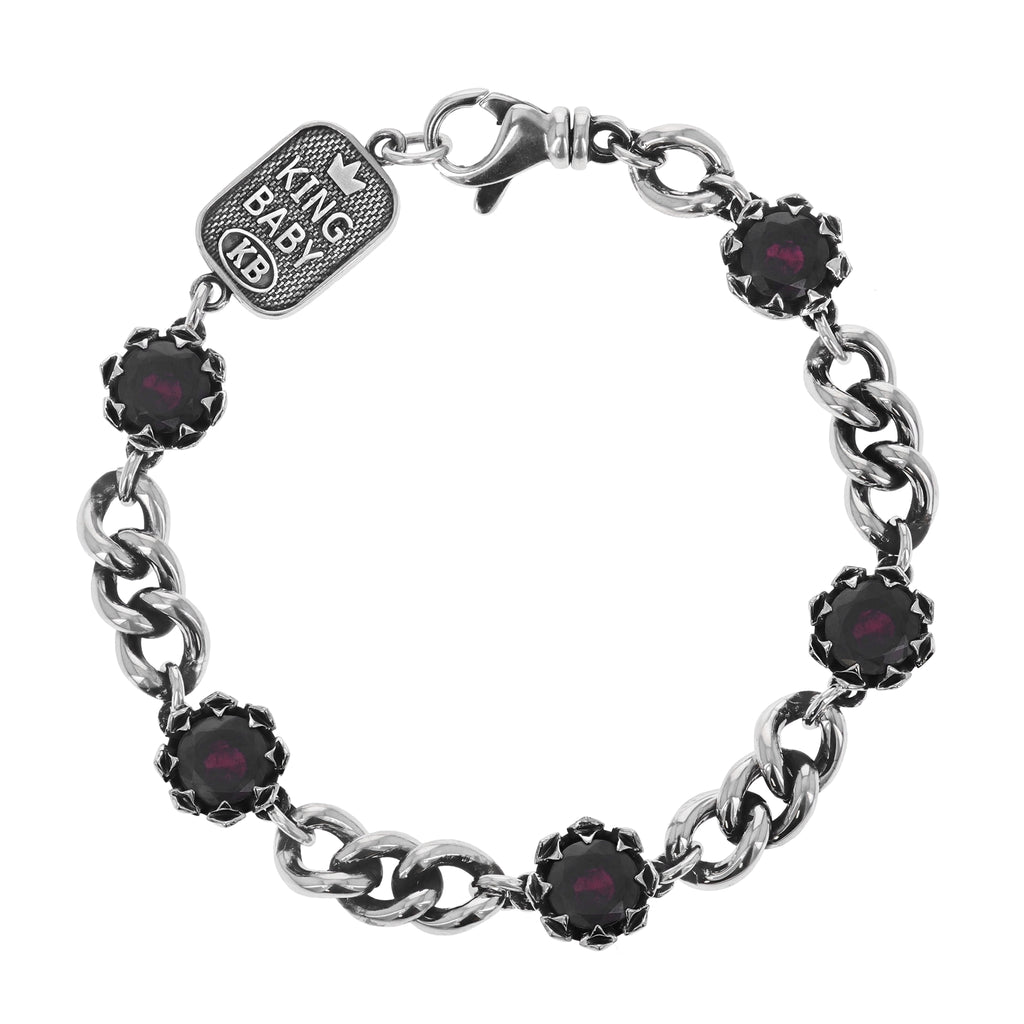 Crowned Garnet Bracelet