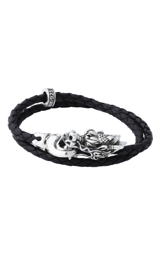 king baby leather dragon bite bracelet