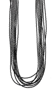 king baby womens eight strand black spinel necklace