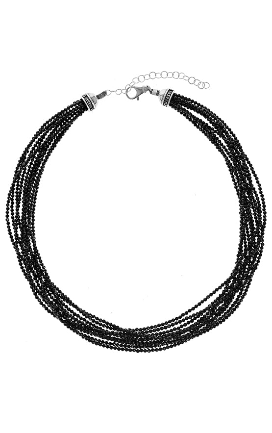 king baby womens ten strand black spinel necklace