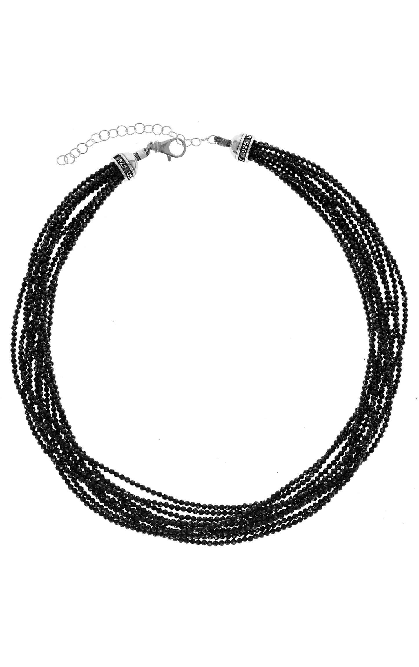 king baby womens ten strand black spinel necklace