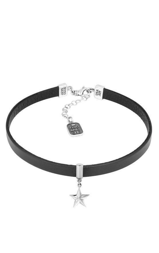 Leather Choker with a Star