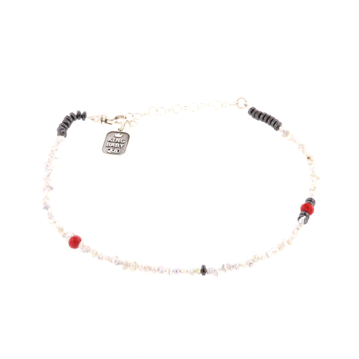 Keshi Pearl and Crystal Bead Choker