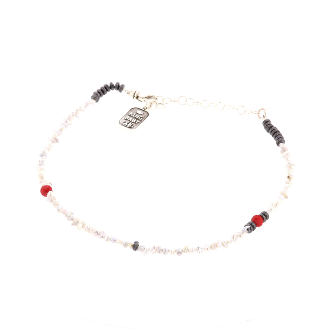 Keshi Pearl and Crystal Bead Choker