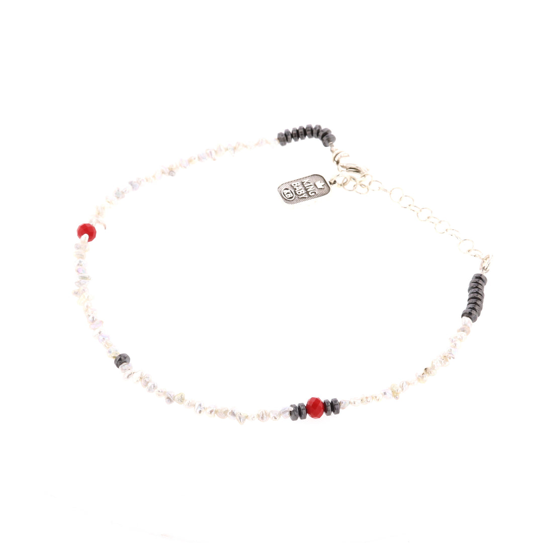 Keshi Pearl and Crystal Bead Choker