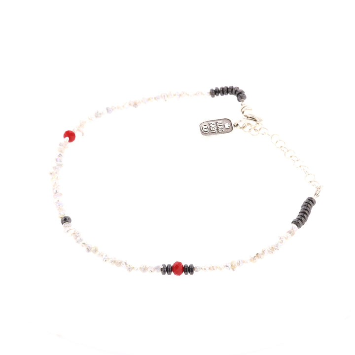 Keshi Pearl and Crystal Bead Choker