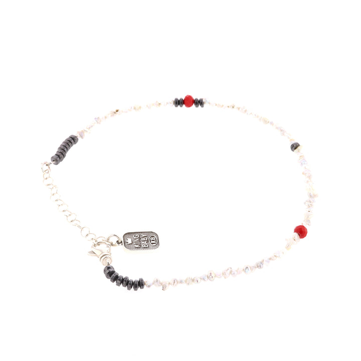 Keshi Pearl and Crystal Bead Choker