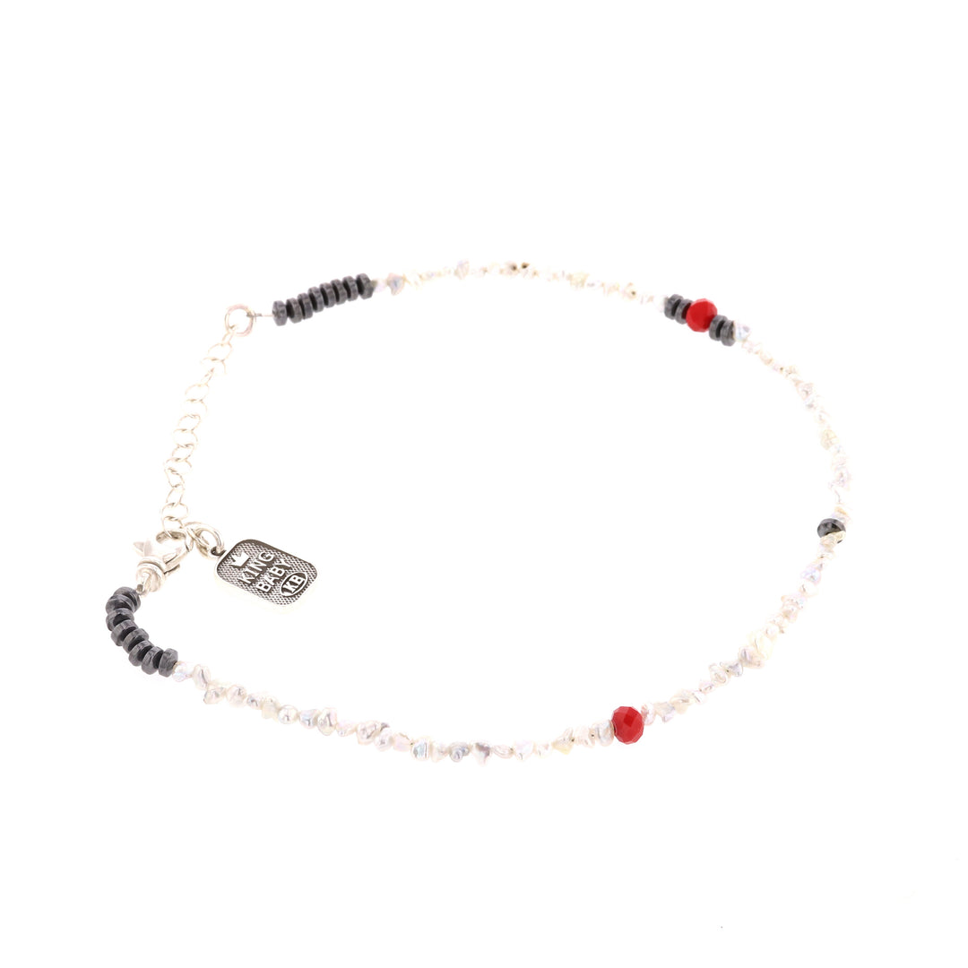 Keshi Pearl and Crystal Bead Choker