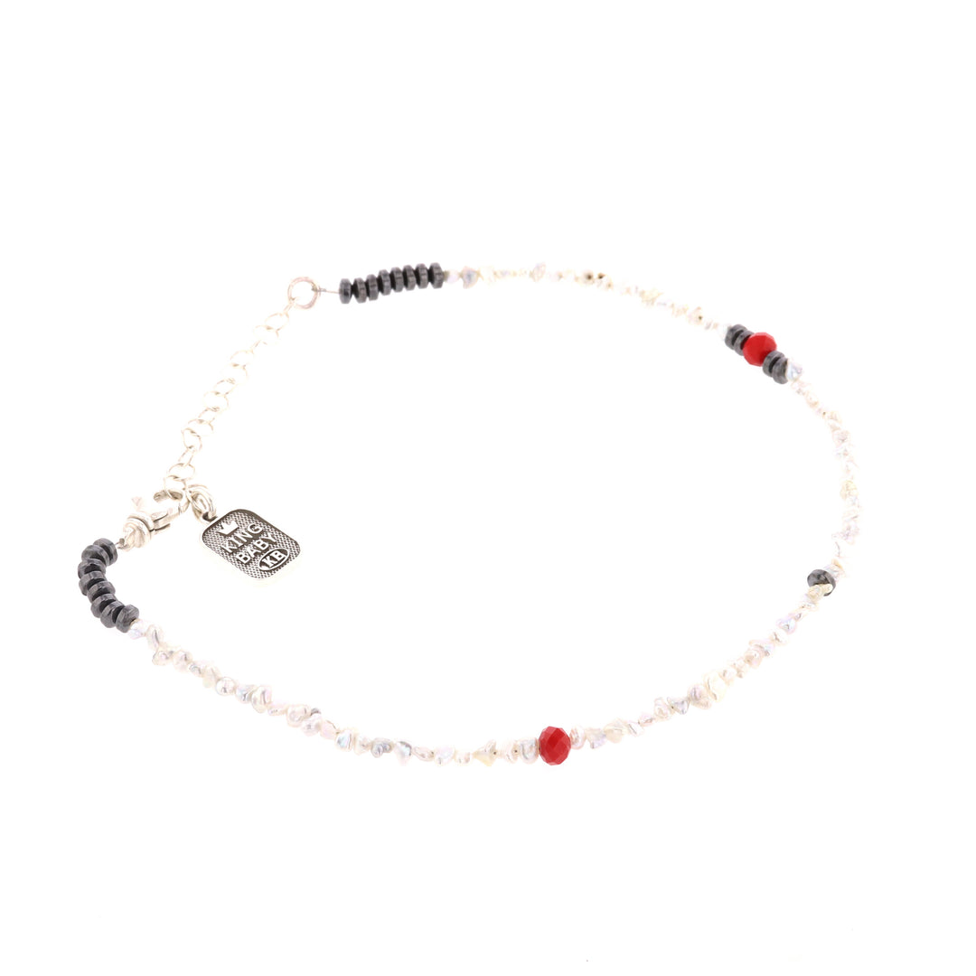 Keshi Pearl and Crystal Bead Choker