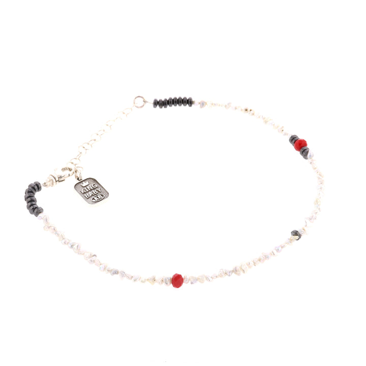 Keshi Pearl and Crystal Bead Choker