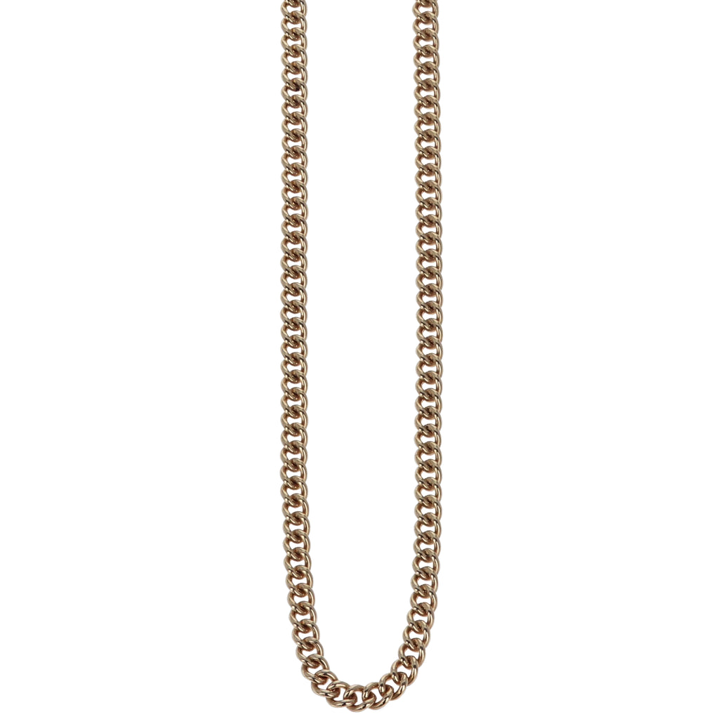 Fine Curb Link Necklace 10K Yellow Gold