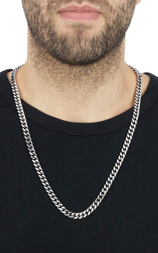 Large Flat Curb Link Necklace - 24 in.