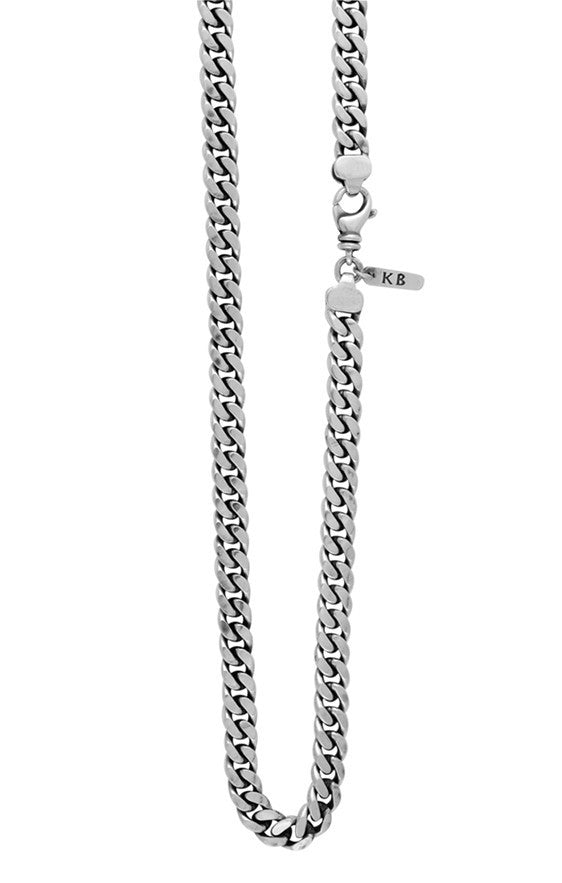 Large Flat Curb Link Necklace - 24 in.