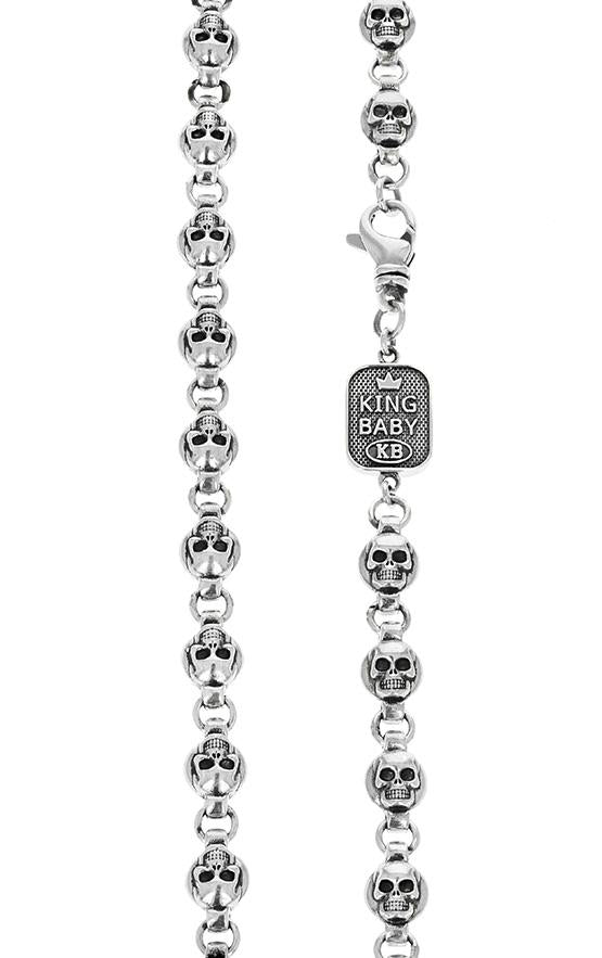 king baby round skull chain necklace