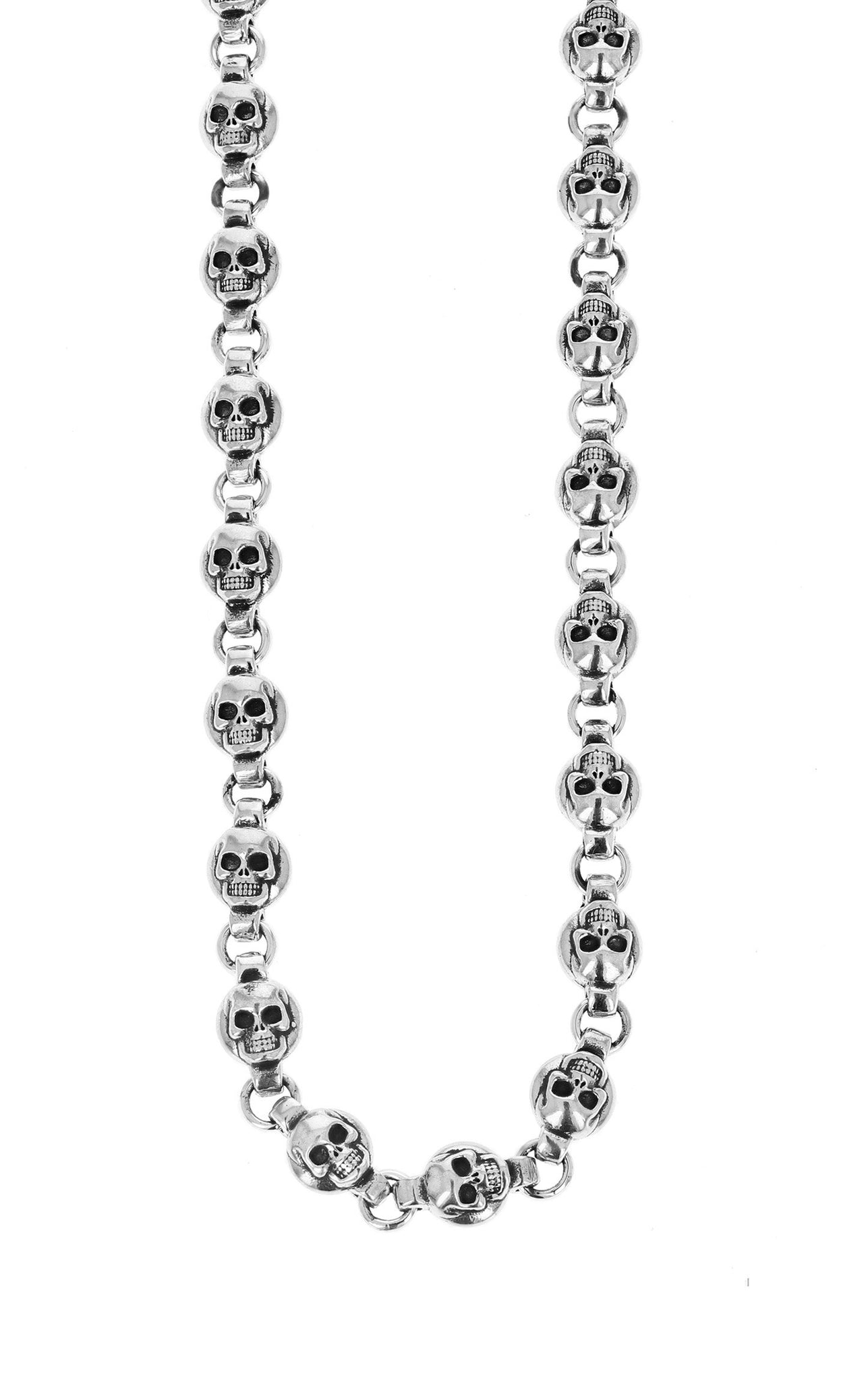 king baby round skull chain necklace