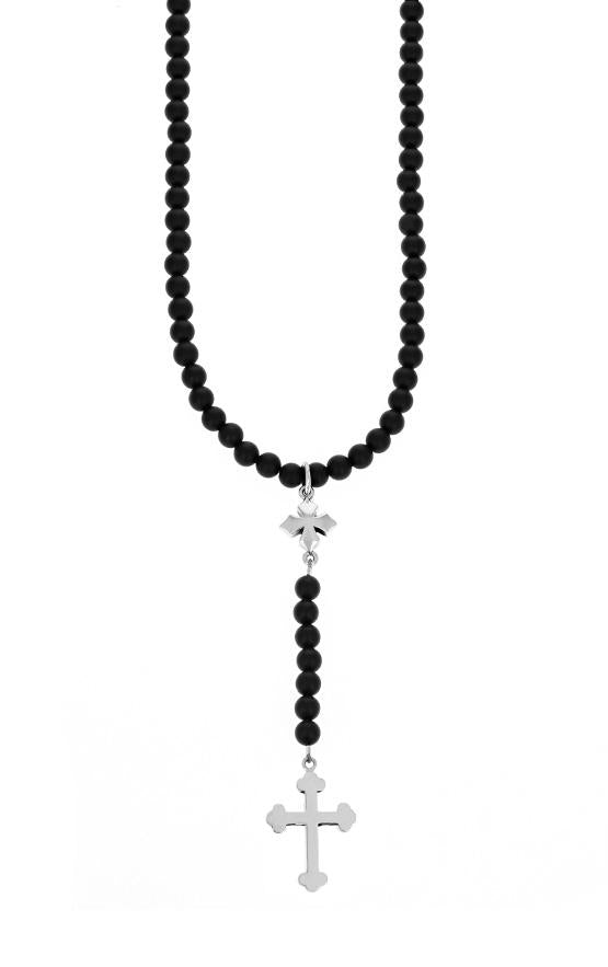 King Baby Onyx Rosary with MB Cross and Traditional Cross